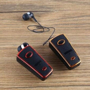 Trade Shop - Auricolare Bluetooth Clip-on Akz-q3 Cavo Retrattile Cuffia Smartphone -