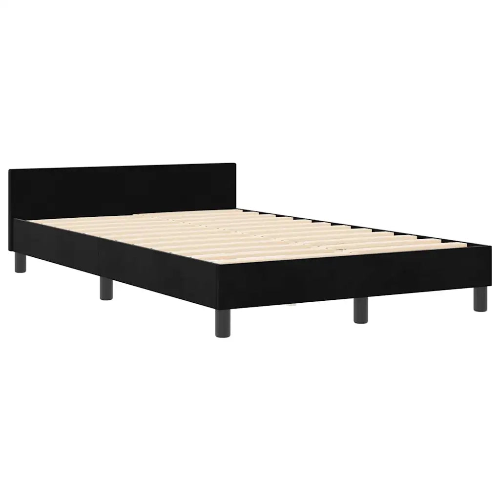 Letto a molle con testiera Nero 120 x 190 cm Velluto 3344929