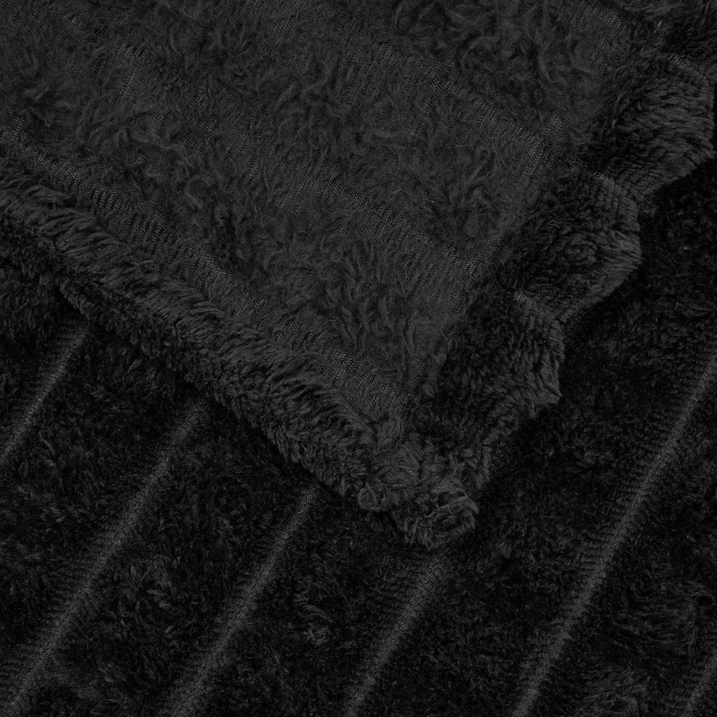 Coperte da Pile 6 pcs Nero 200 x 150 cm Panno 42016962
