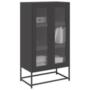 Credenza Nera 68x39x123 cm in Acciaio 853356