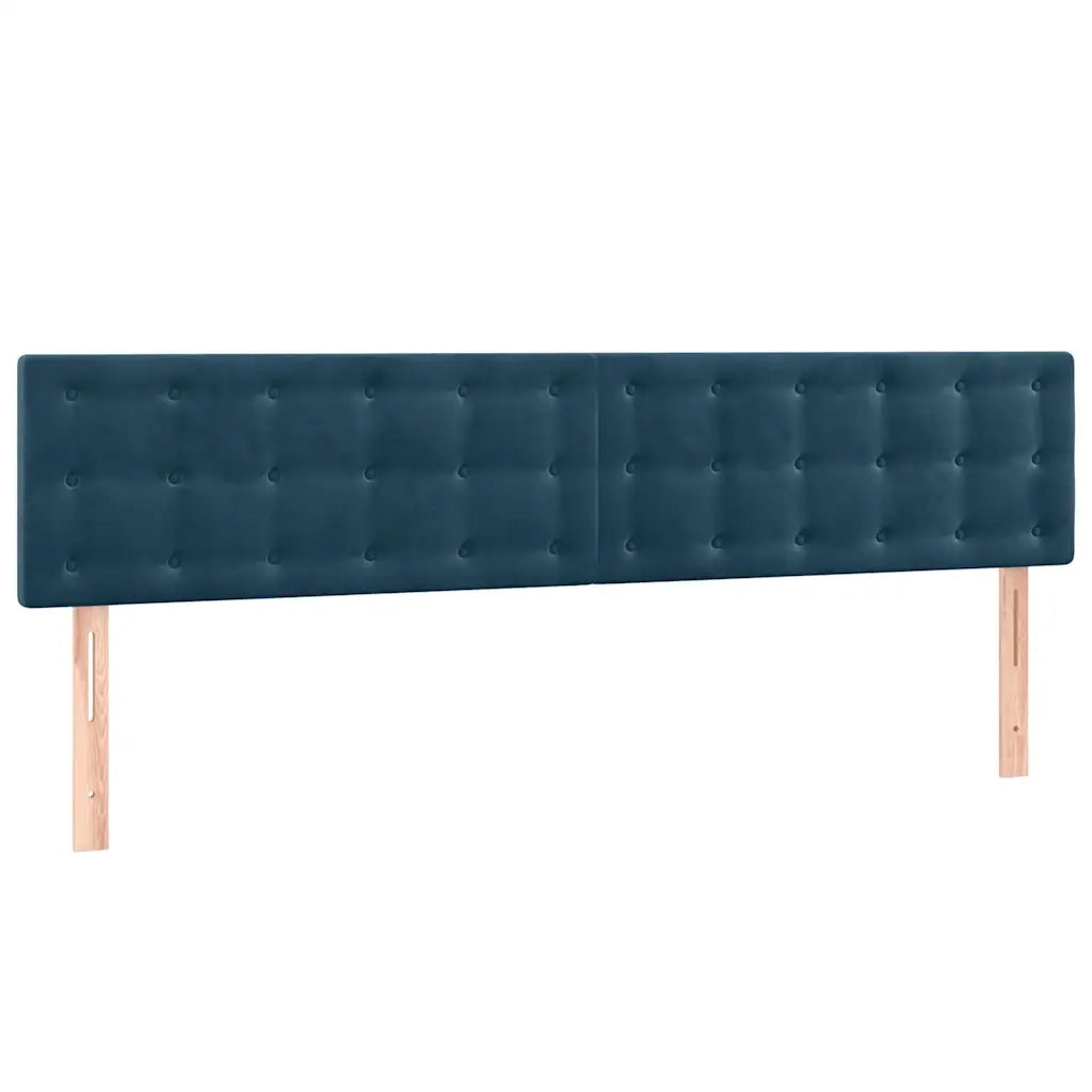 Testiera | Testata Blu Scuro 200x5x78/88 cm in Velluto