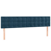 Testiera | Testata Blu Scuro 200x5x78/88 cm in Velluto