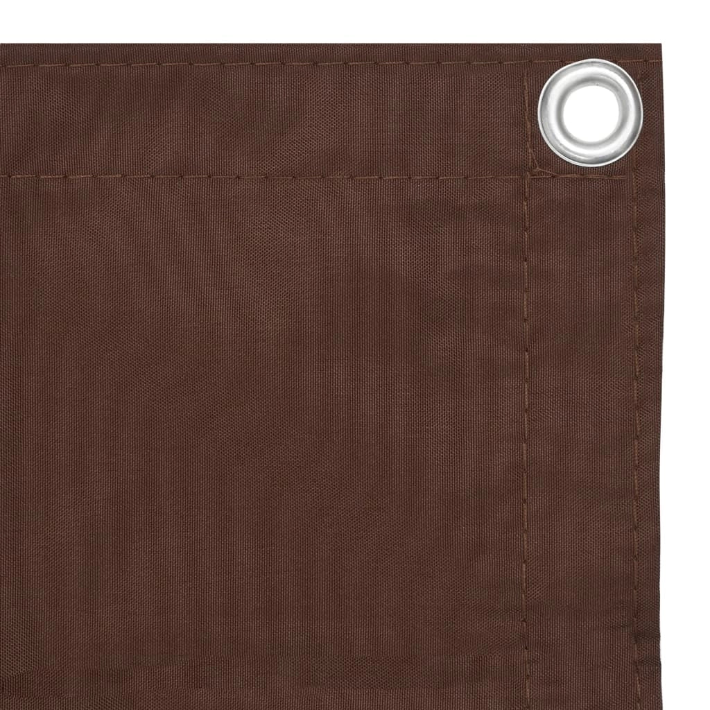 Schermo per balcone schermo per la privacy 90 x 500 cm tessuto Oxford marrone 02_0010244