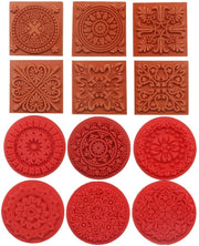 Set di timbri vintage a forma di fiori manufatti - Timbri per scrapbooking e fotoalbum - Materiale resistente e duraturo - Set di timbri