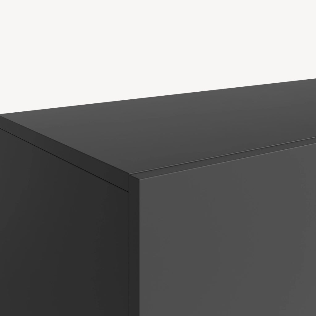 Mobile Pensile Evaton Porta TV da Parete 160 x 32 x 30 cm - Grigio Scuro Opaco [en.casa]