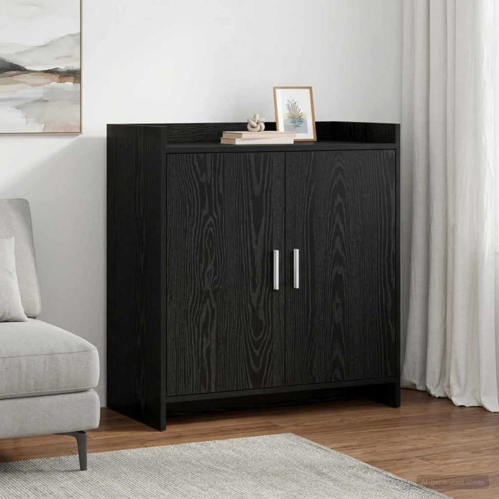 Credenza Rovere Nero 72 x 36 x 80 cm Legno ingegnerizzato 8011092