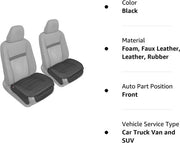 Sostegni per auto, camion, SUV, pelle sintetica, 2-pack, nero, imbottiti con tasche di stoccaggio, sostegni interno auto premium