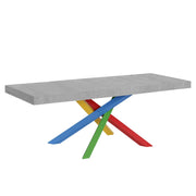 Tavolo allungabile 90x180/284 cm Volta Premium Cemento telaio 4/B