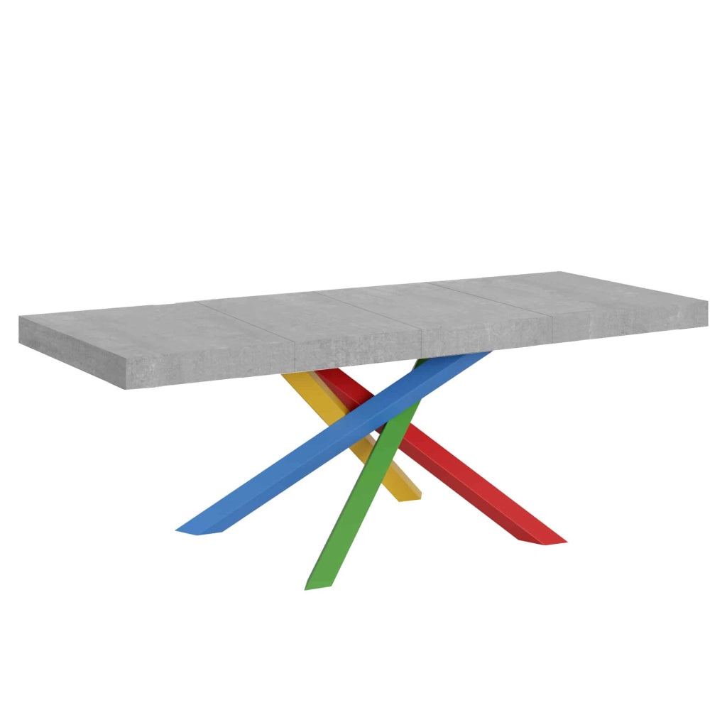 Tavolo allungabile 90x180/284 cm Volta Premium Cemento telaio 4/B