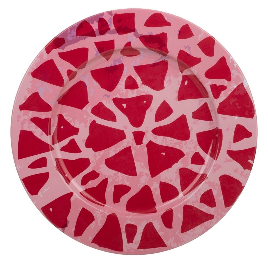 Placca in metallo rosa d33x1,5h