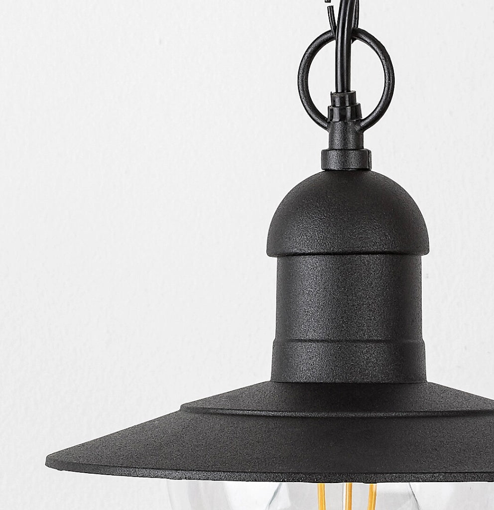 Lampada sospensione esterna Oslo nera E27 IP44 Rabalux