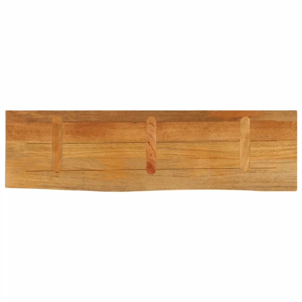 Piano Tavolo Bordi Vivi 120x30x2,5cm in Legno Massello di Mango 370530