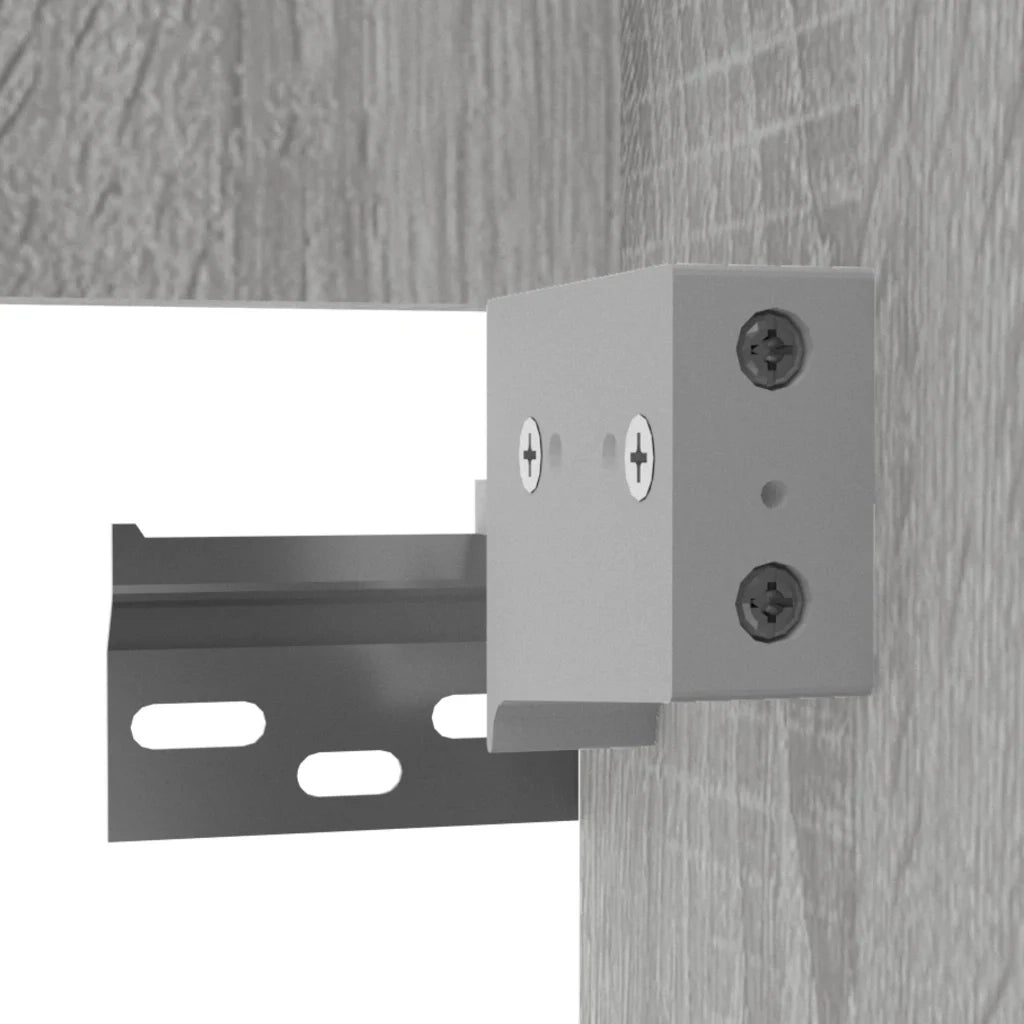 Mobile da Bagno con Specchio Grigio Sonoma in Legno Multistrato 820473