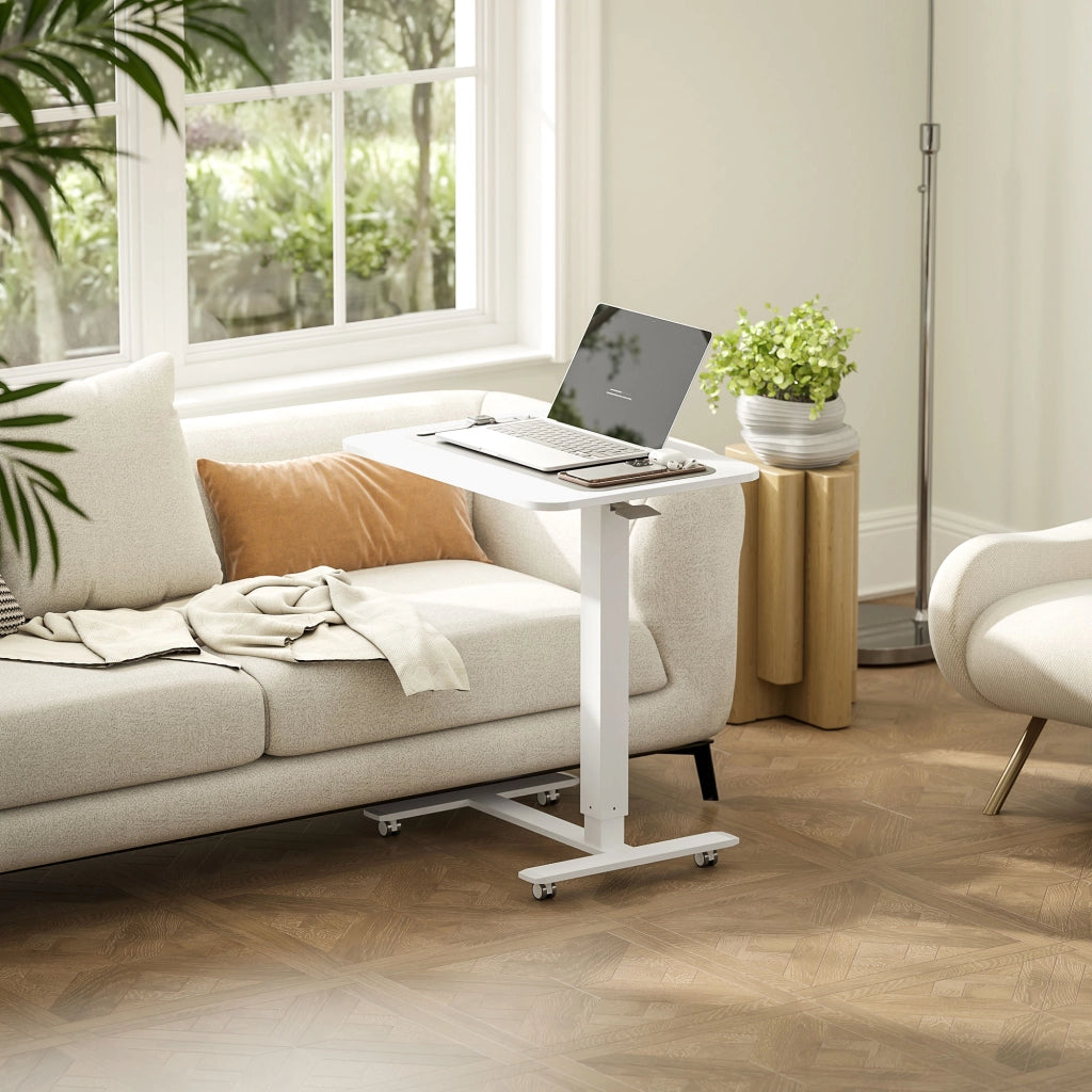 SCRIVANIA Regolabile in altezza 65 x 48 x 70-110 cm Acciaio Bianco