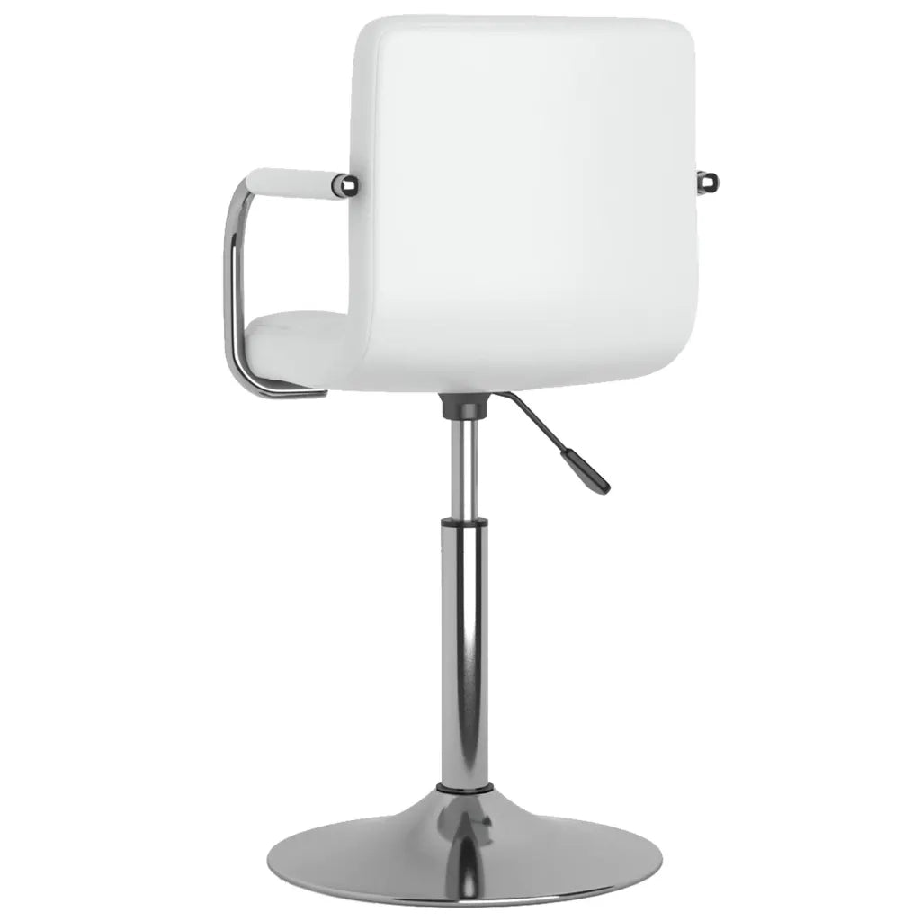 Sedie da Pranzo Girevoli 4 pz Bianche in Similpelle 3087886