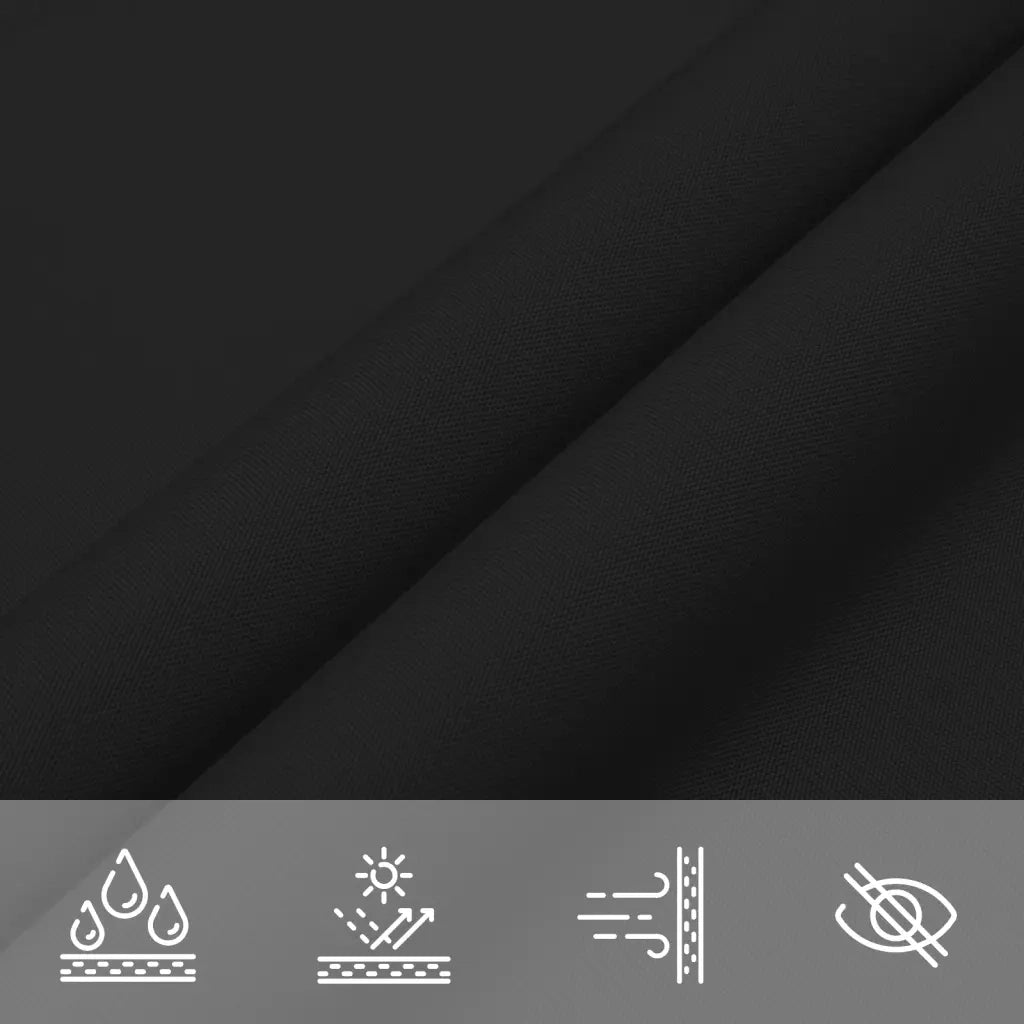 Parasole a Vela Oxford Rettangolare 2x5 m Nero 135754