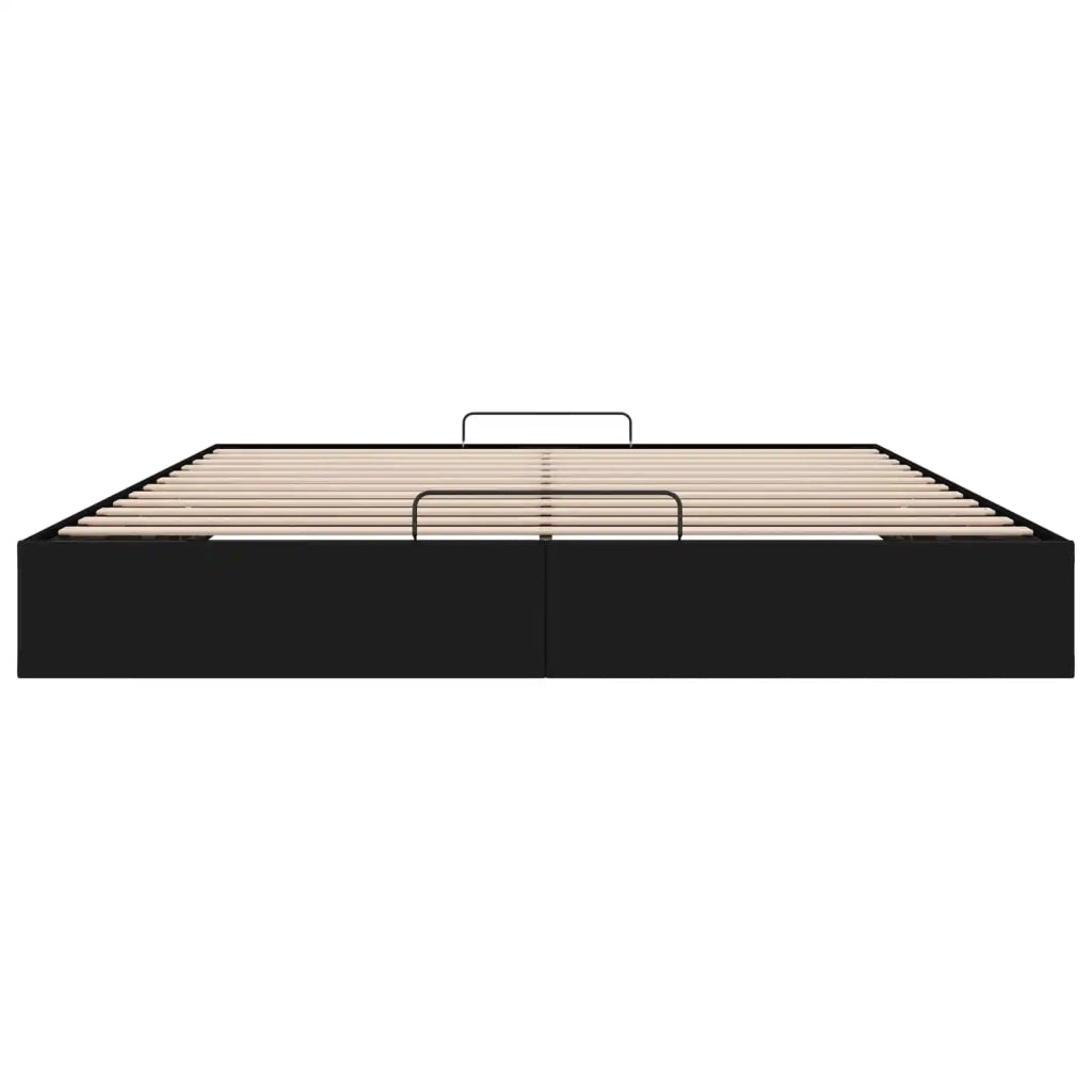 Letto ottomano Nero King size Similpelle 3403066