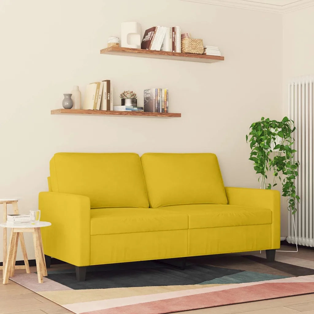 Divano a 2 Posti-Sofa 2 Posti giallo 140 cm in Velluto 134445