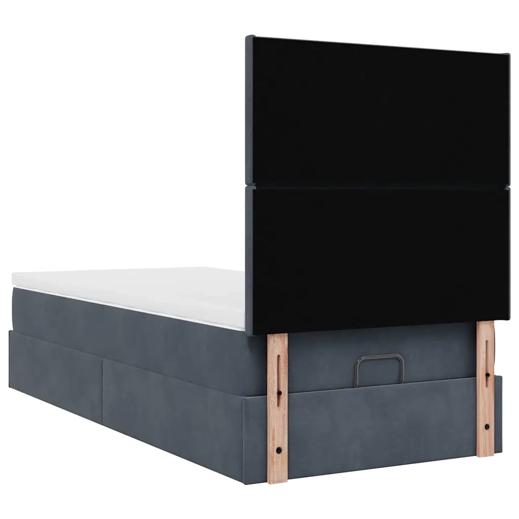 Struttura Letto Pouf con Materassi 100x200 cm Velluto 3313380
