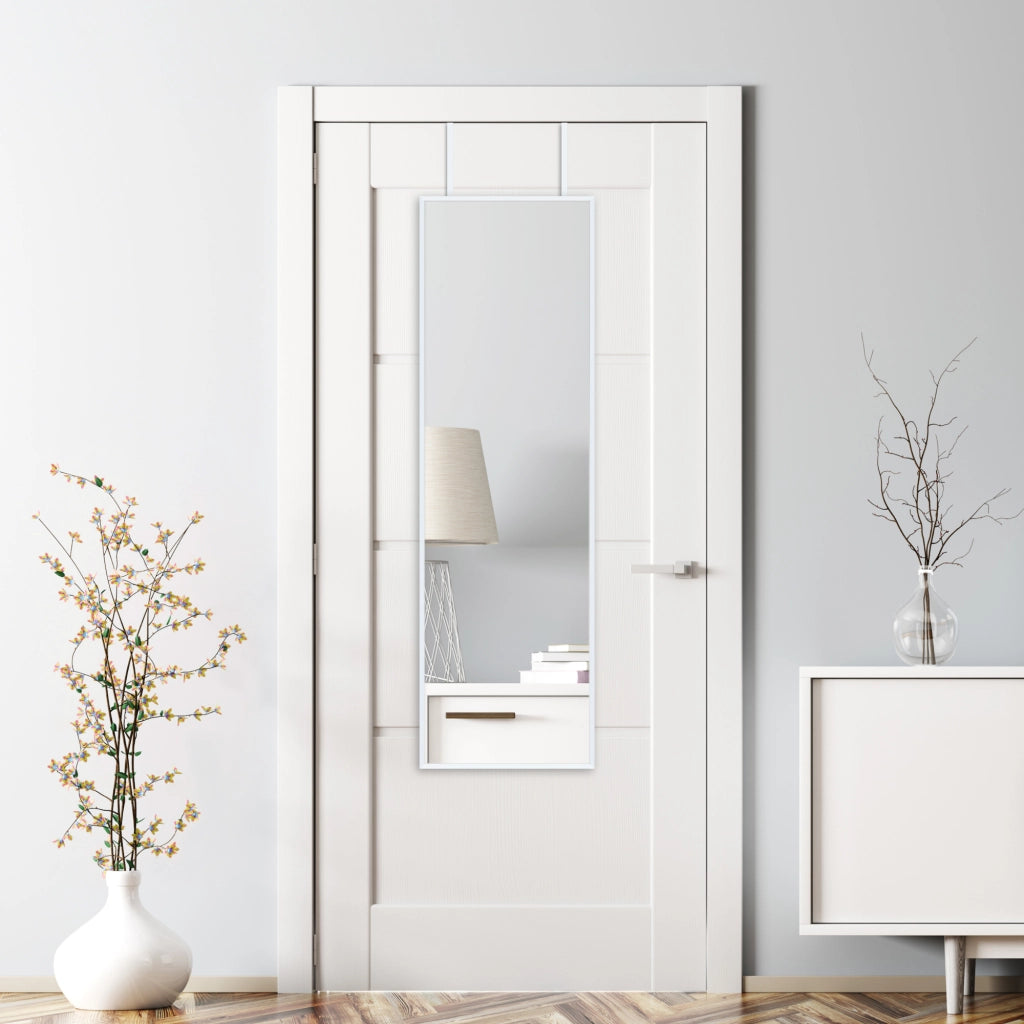 Specchio da Porta Lesina 120 x 37 cm - Bianco [en.casa]