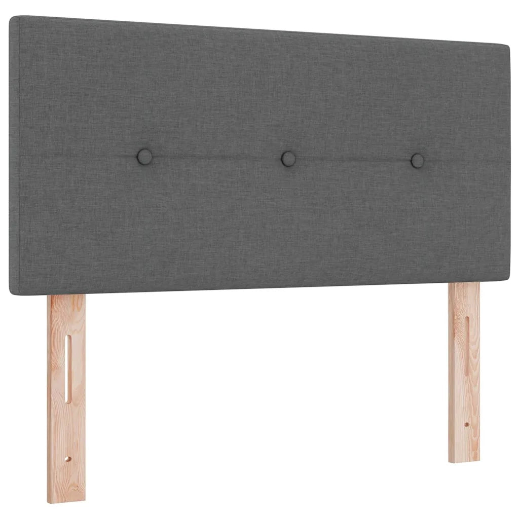Letto a molle con cuscino Grigio scuro 120 x 200 cm Tessuto 3338910