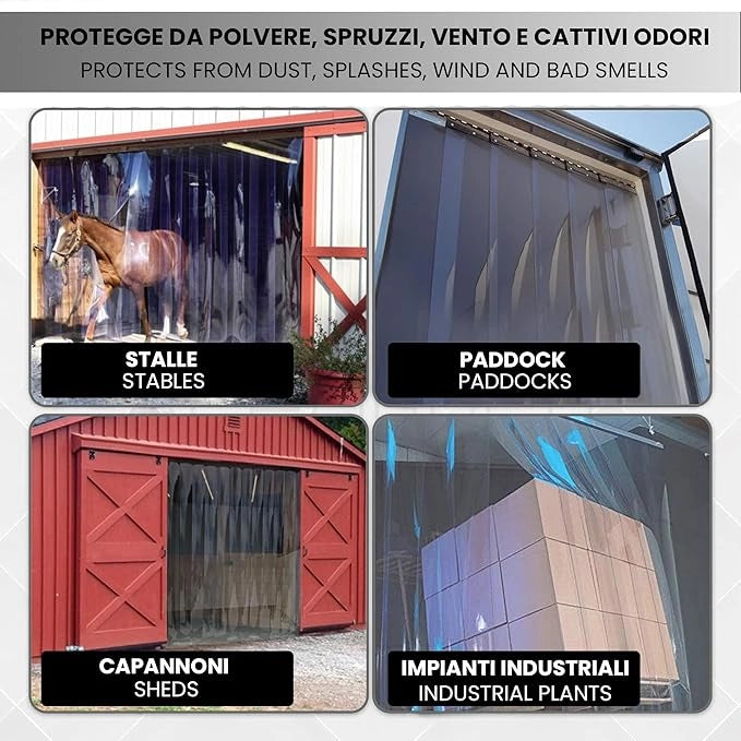 Piastra e Contropiastra in Acciaio Inox da 20cm per Fissaggio Strisce PVC