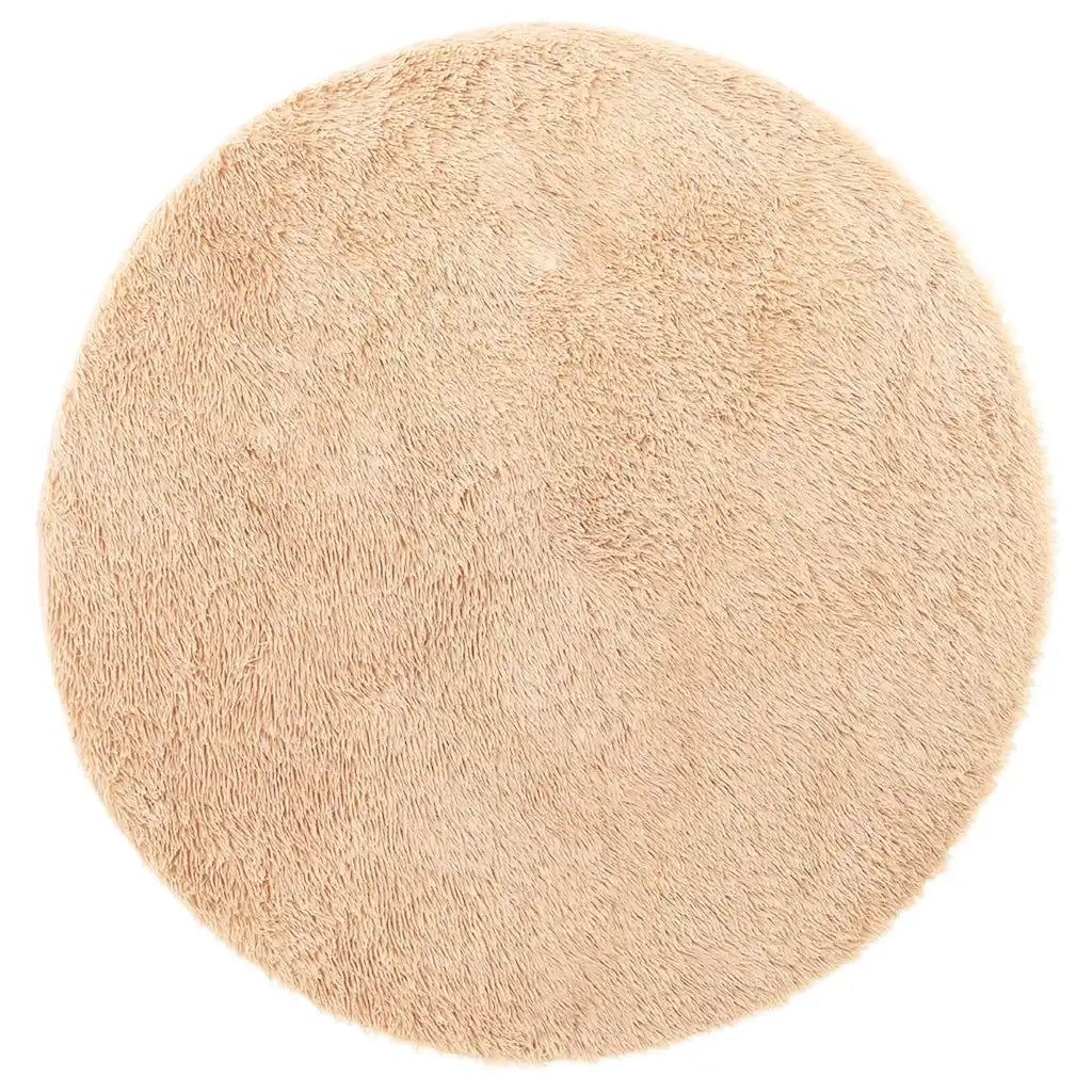 Tappeto Shaggy a Pelo Lungo NAVARRA Beige 100x100 cm poliestere 4102893