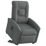Poltrona | Sedia Relax Alzapersona Reclinabile Elettrica Grigio Scuro Tessuto