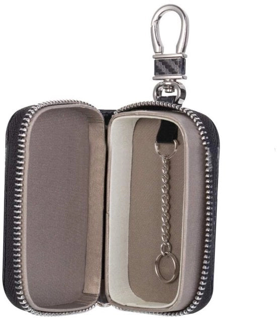 Protezione della Chiave dell'Automobile Contro la Furto - Funzione di Blocco Segnale - Borsa di Pelle di Alta Qualità - Protezione di Sicurezza - Schermo di Protezione - Tasca per Chiavi