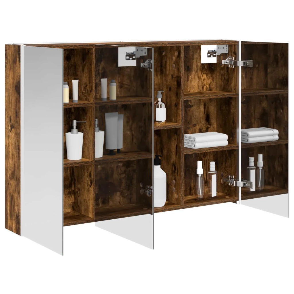 Mobiletto per specchio da bagno Rovere fumé 889275