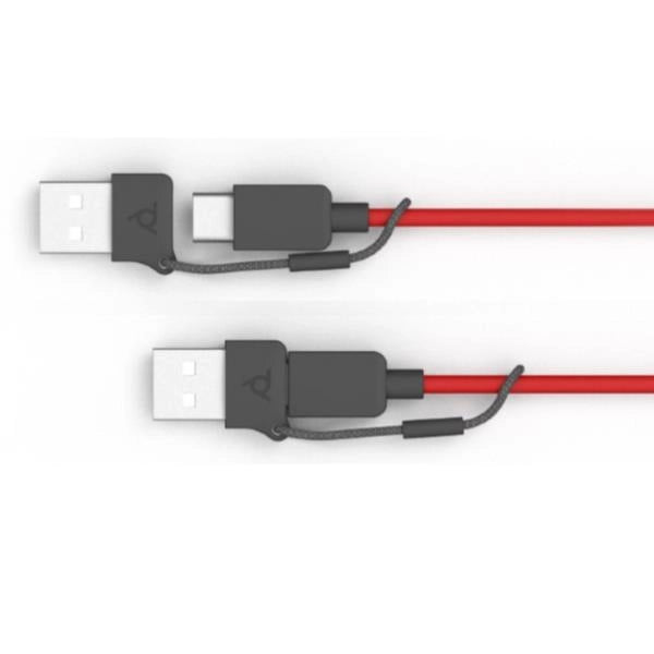 Poly cuffie monoaurali blackwire 3215 con connettore usb-c + spina da 3,5 mm + adattatore usb-c/a - 8X227AA