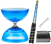 Set di Diabolo con Riserva 10m di Corda - Piscina Professionale - Kit di Ricambio - Gomma Sottile - Facile da Usare - Disegno a Telaio di Bambù