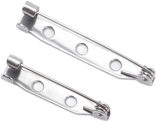 Broches sicuri 200 pezzi - Spille di sicurezza 2 misure - 25 mm / 35 mm - Argento - Ferro - Broche DIY - Spille
