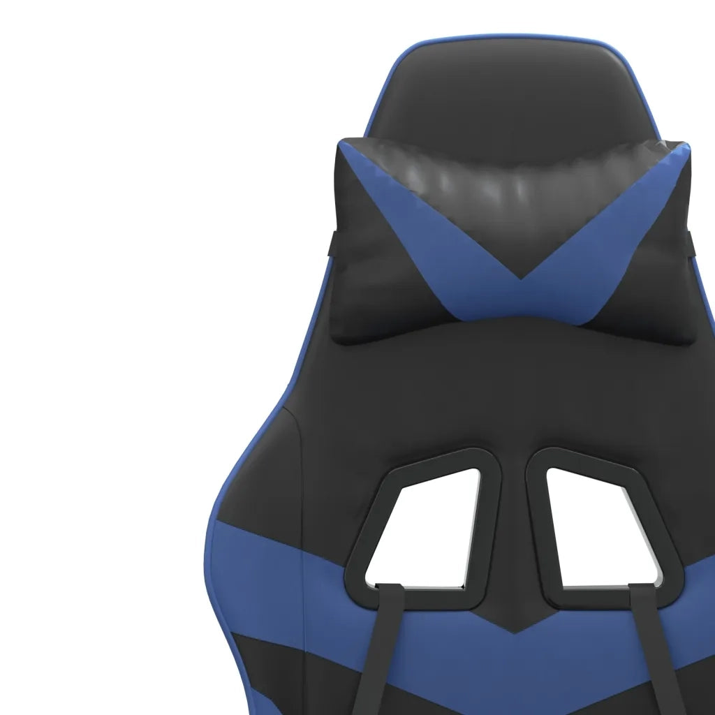 Sedia da Gaming Girevole Nero e Blu in Similpelle 349543
