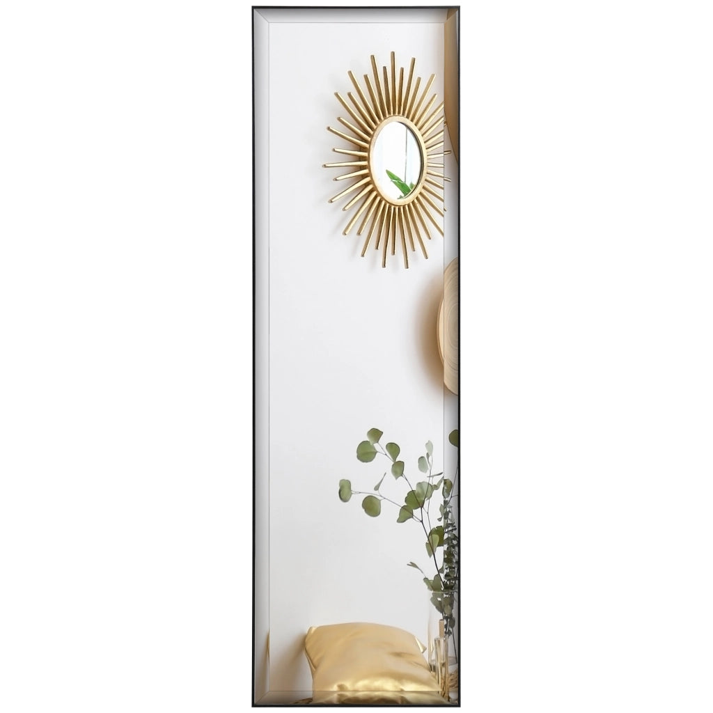 Specchio da parete 120x35 cm ¨C Minimal ¨C Alluminio nero