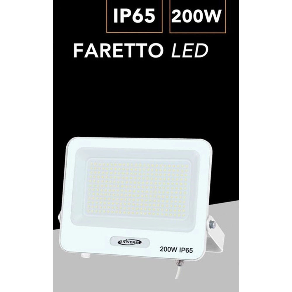 Trade Shop - Faro Proiettore Smd Led Floodlight 200 W Slim Ip65 Luce 3000k 4000k 6500k Ek05-200w -