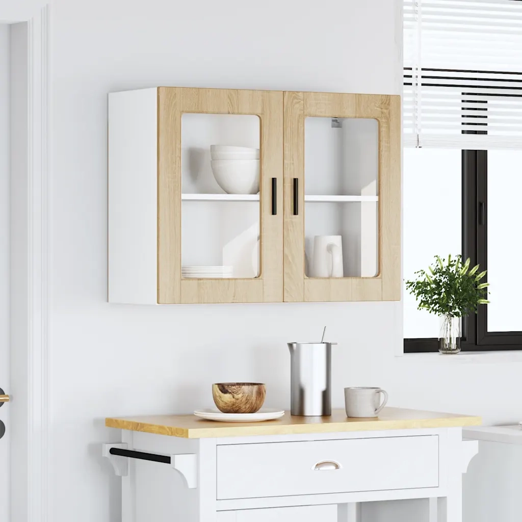 Pensile da Cucina con Porta in Vetro Porto Rovere Sonoma 854090