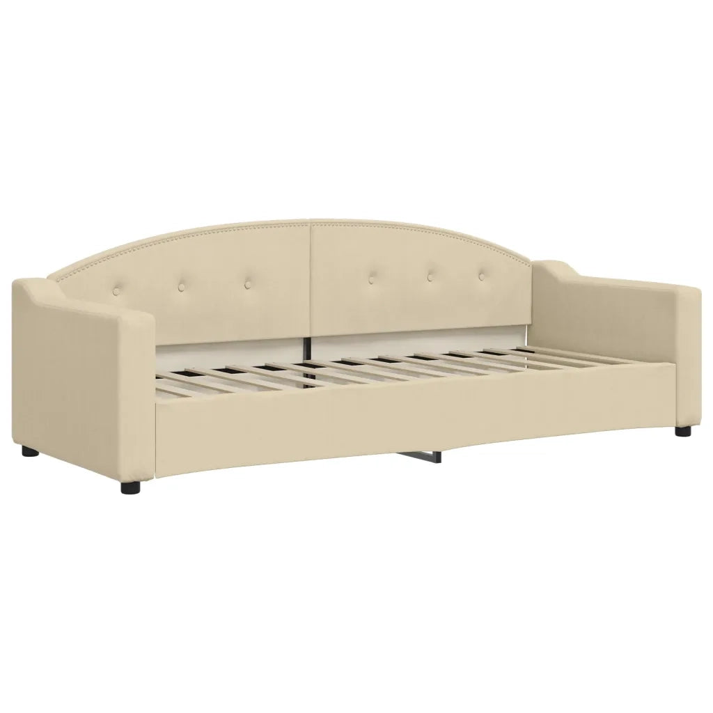 Divano letto | Sof¨¤ letto | Letto singolo Estraibile Crema 80x200 cm Tessuto