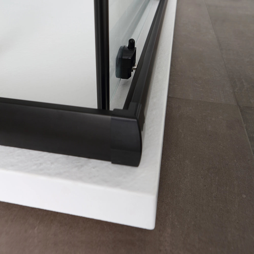 Box doccia 80x100 h190 profilo nero opaco