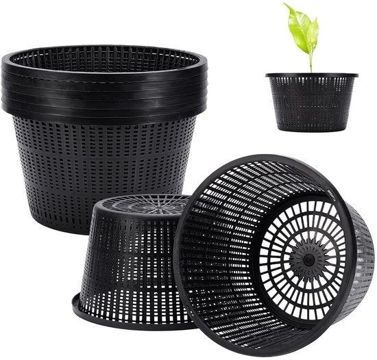 Set di 6 contenitori in plastica rotondi per piante acquatiche