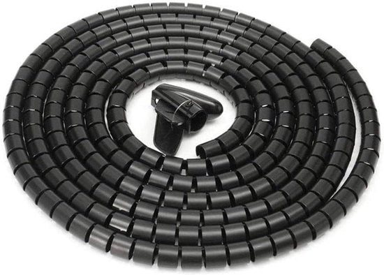 Pacco di gestione cavi per computer - organizzatore per cavi - contenitore per cavi - sistema di gestione cavi - kit - anti-sporcizia - organizzatore per cavi - hub - per TV e PC in casa - 16mm nero