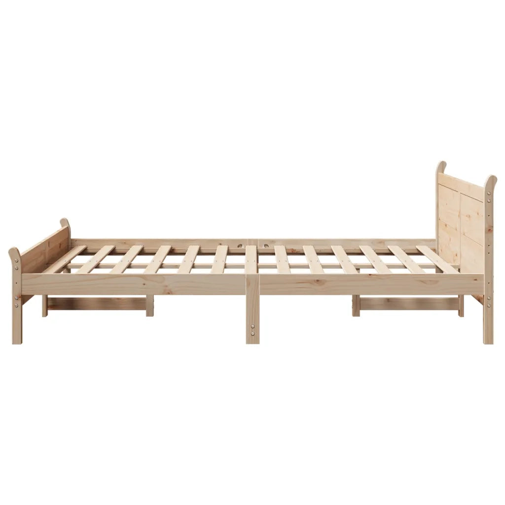 Letto senza Materasso 120x200 cm in Legno Massello di Pino 855594