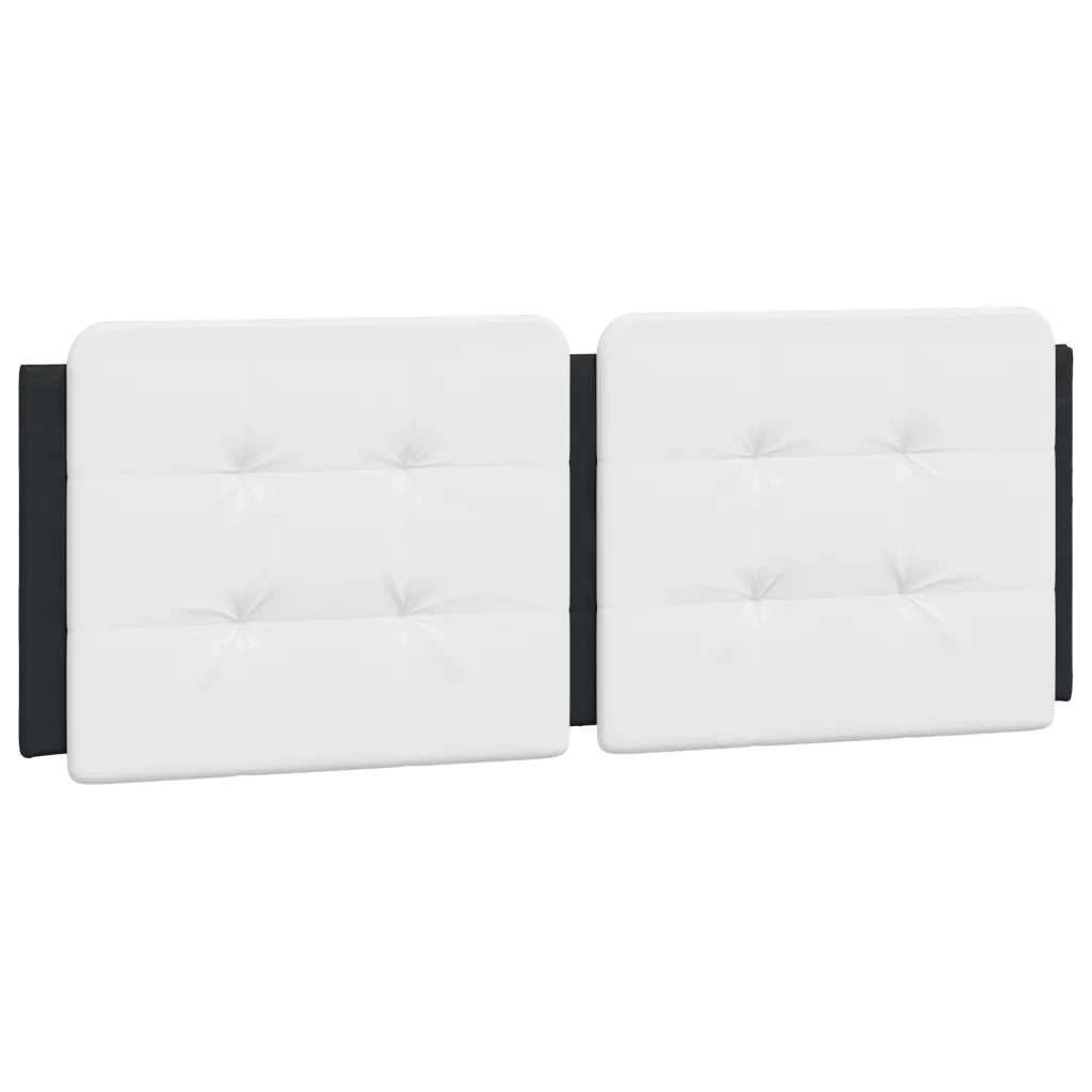 Letto con Materasso Zadar Nero e Bianco 140x200 cm in Similpelle