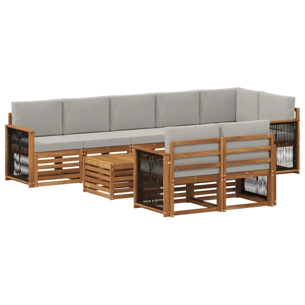 Set divani Legno di Acacia Massello 3384532