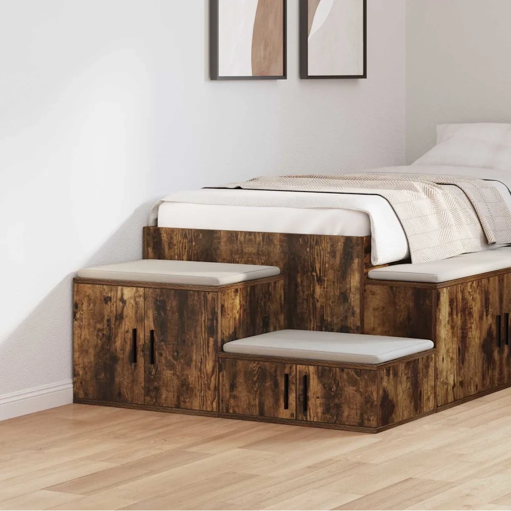 Armadio 2 pcs Rovere fumé 103 x 41 x 40 cm Legno multistrato 866679