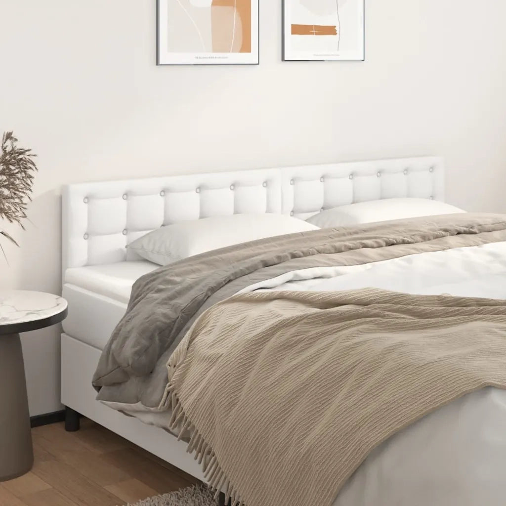 Testiera 2 pz-Set di 2 Testata-Testiera Decorativa Bianco 80x5x78/88 cm in Similpelle 373514