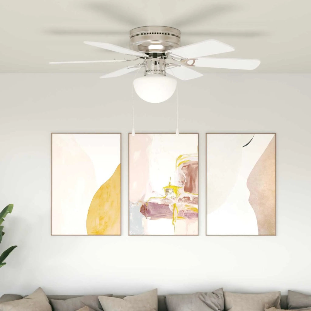 Ventilatore da soffitto con luce Ø 82 cm Bianco 42035660