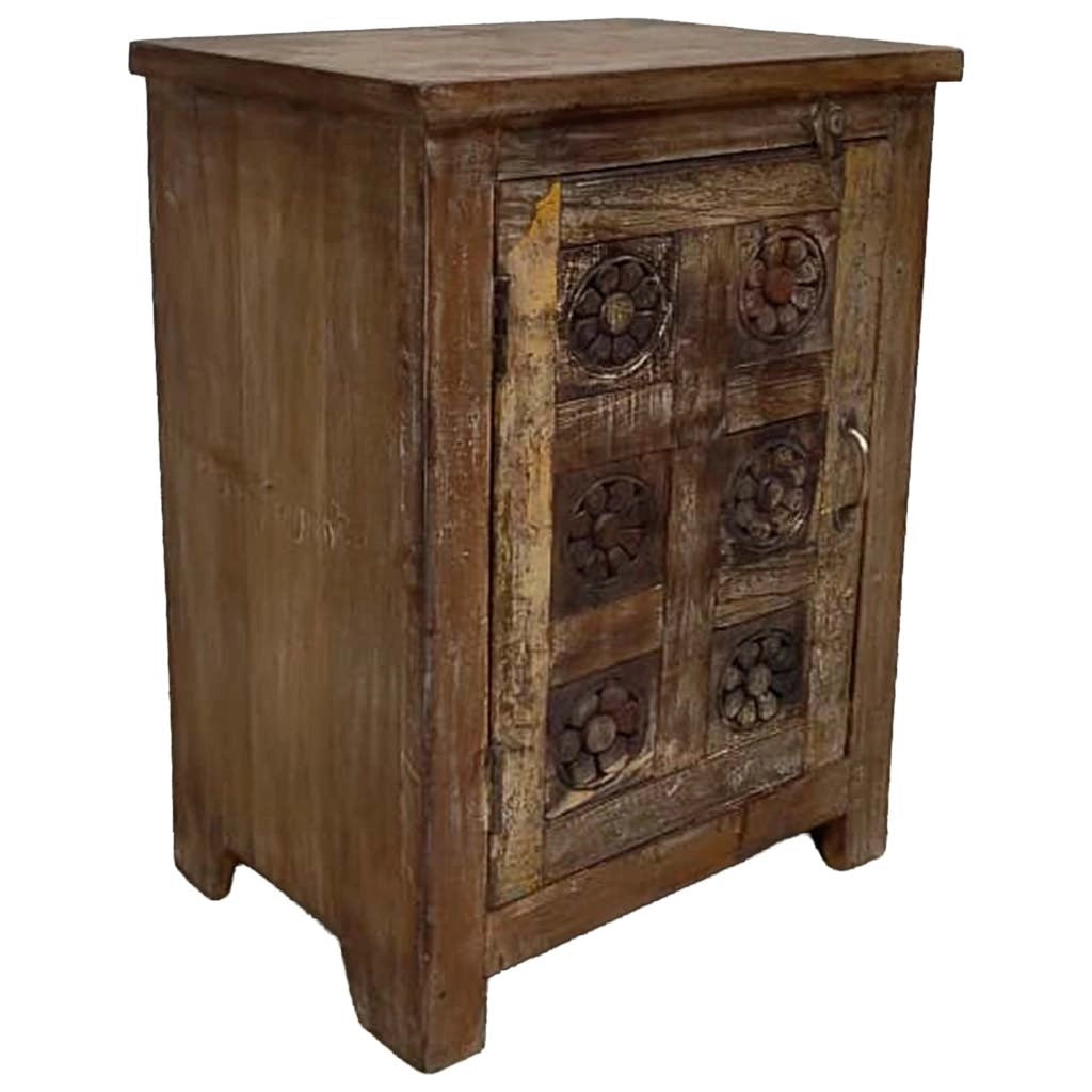 Comodino in legno fatto a mano49x36x71h cm
