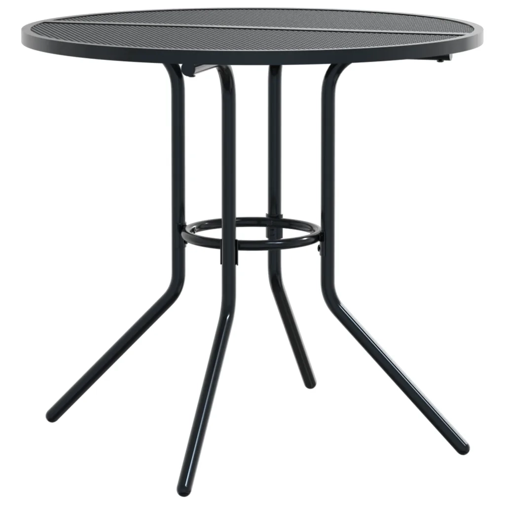 Set Sedie Giardino Reclinabili 3pz Antracite Acciaio Verniciato 3283760