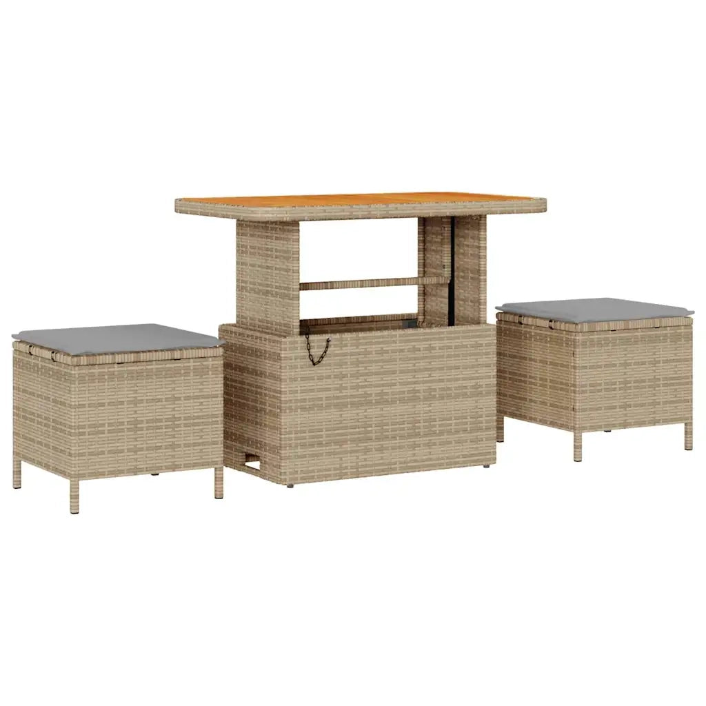 Set Divano da Giardino con cuscino 10 pcs Beige e Grigio Chiaro 3364332
